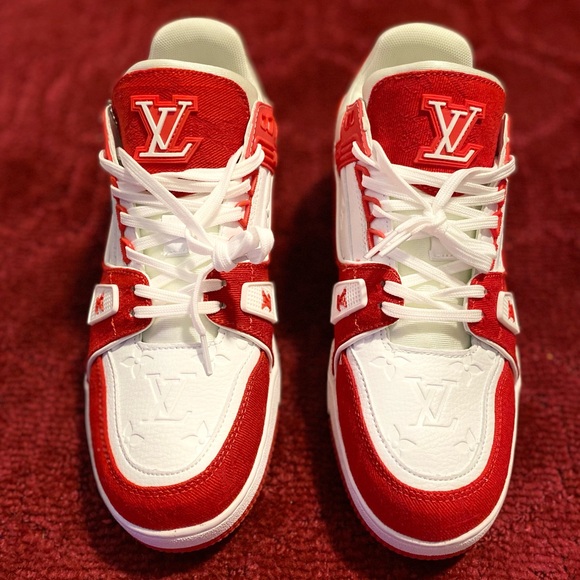 Louis Vuitton Red and White Athletic Shoes - Picture 1 of 4